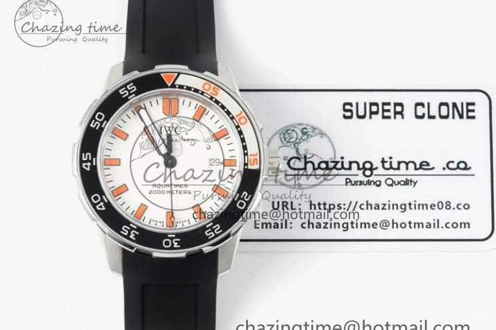 MIROTIME 1225 Aquatimer Automatic SS RSF 1:1 Best Edition White Orange Dial on Black Rubber Strap A Supportive 7069